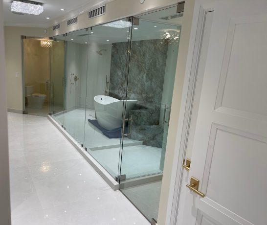 frameless shower door