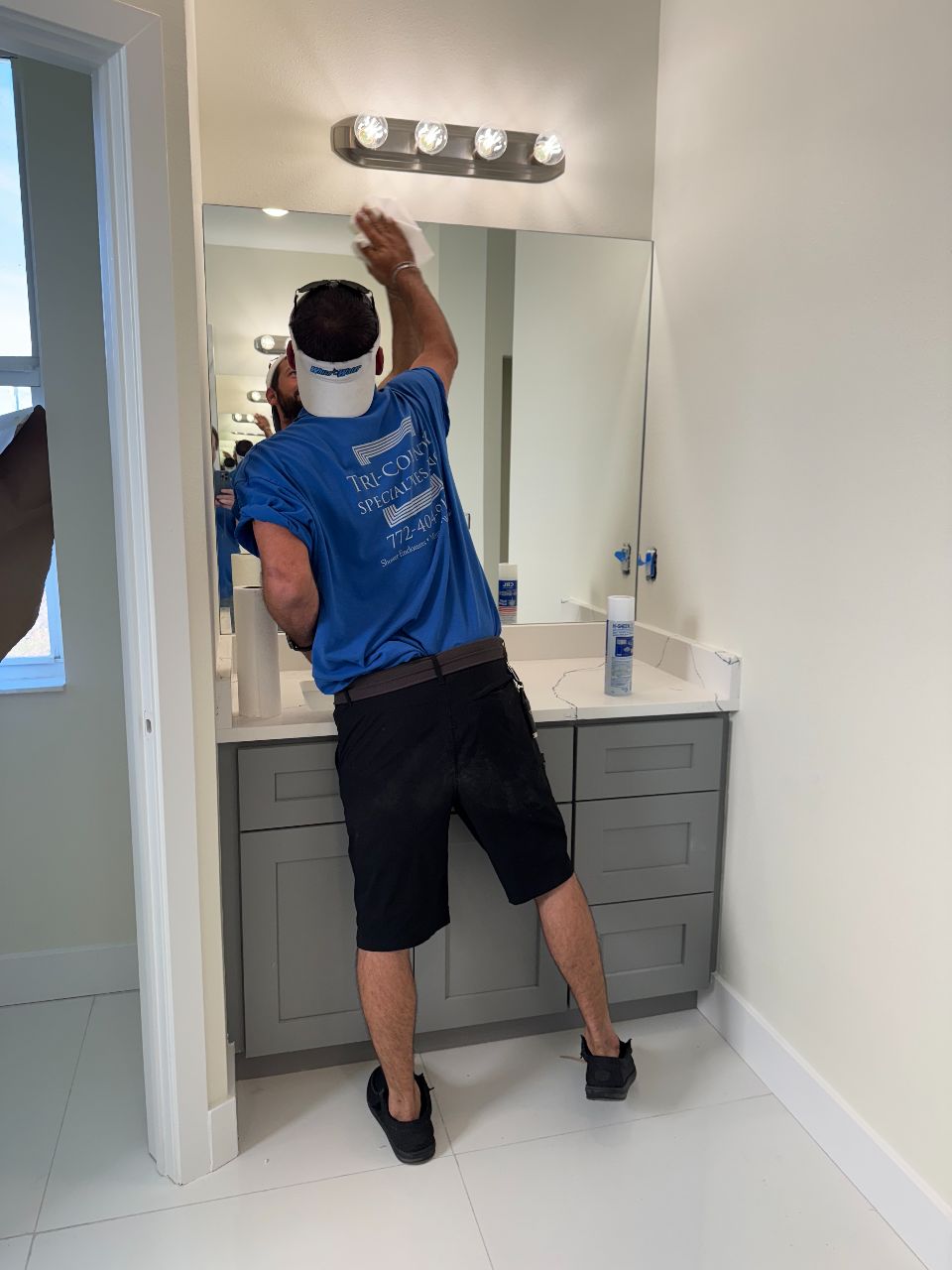 Custom Mirrors Vero Beach Installation Detail